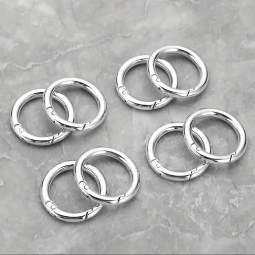 حلقات دائريه فضيه ١٠حبات