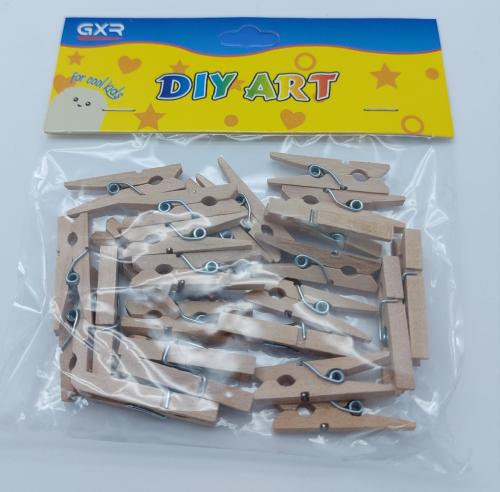 مشابك خشبيه للاعمال الفنيه10 حبات