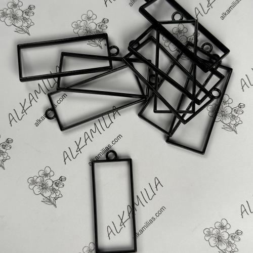 حلقات مستطيله للسلاسل اسود (مجموعه من 10 حبات)