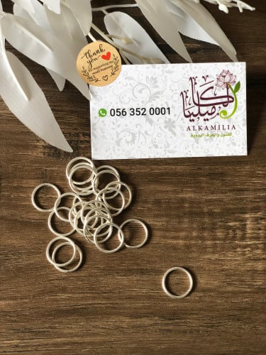 حلقات ميداليات فضي مطفي (50حبه )