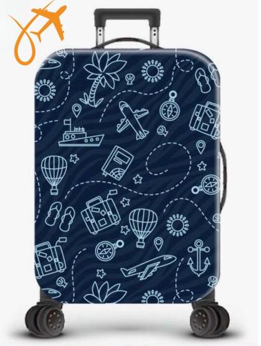 غطاء واقي للحقيبة بطباعة طائرة