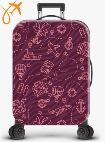 غطاء واقي للحقيبة بطباعة طائرة