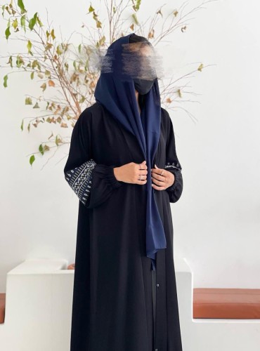 عباية كريب مقلم تطريز كمبيوتر قصة عادي