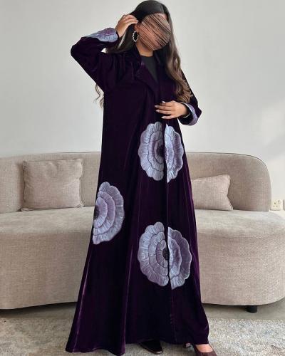 عباية مخمل شك يدوي