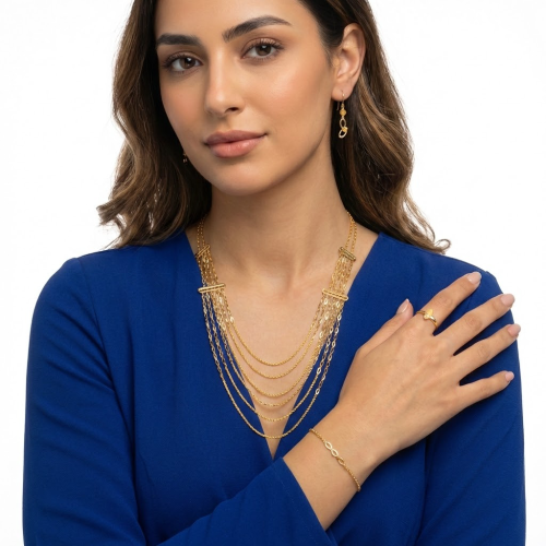 طقم ذهب عيار 21 الوزن 11.1 جرام