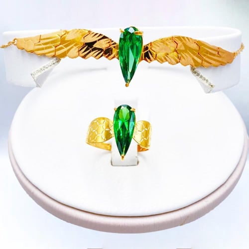 طقم ذهب عيار 21 الوزن 8.8 جرام