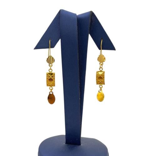 حلق ذهب عيار 21 الوزن 1.9 جرام