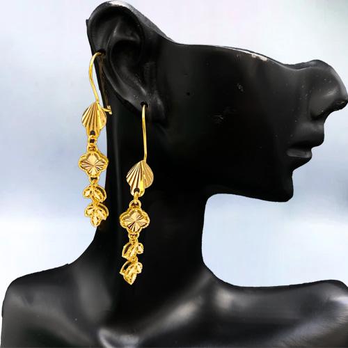 حلق ذهب عيار 21 الوزن 2.5 جرام