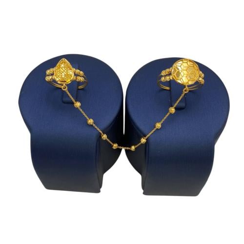 خواتم مع السلسله ذهب عيار 21 الوزن 4.47 جم