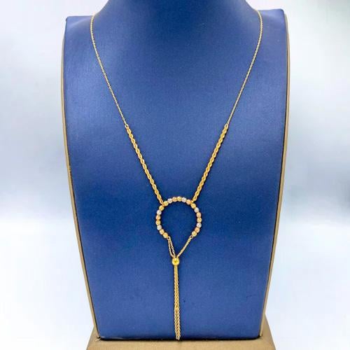 عقد ذهب عيار 18 الوزن 3.41 جرام