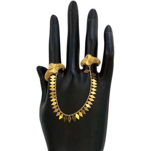 خواتم مع السلسله ذهب عيار 21 الوزن 5.56 جم