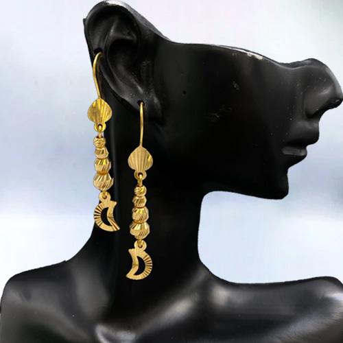 حلق ذهب عيار 21 الوزن 2.7 جرام