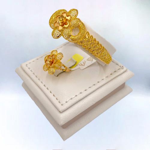 اسواره مع الخاتم ذهب عيار 21 الوزن 13.5 جرام