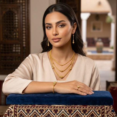 طقم ذهب عيار 21 الوزن 18.11 جرام