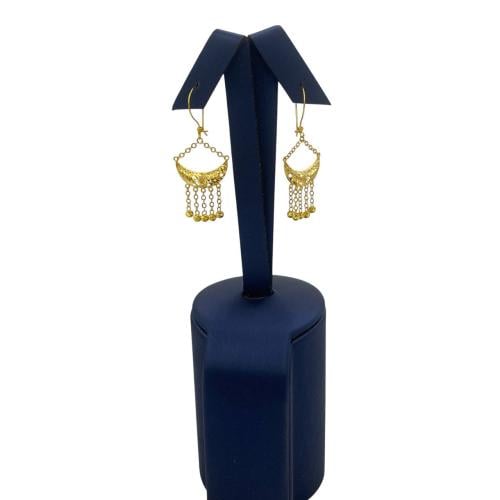 حلق ذهب عيار 21 الوزن 2.94 جرام