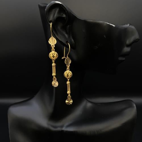 حلق ذهب عيار 21 الوزن 3.7 جرام