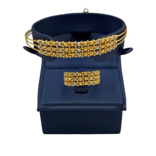 اسواره مع الخاتم ذهب عيار 21 الوزن 12.66 جرام