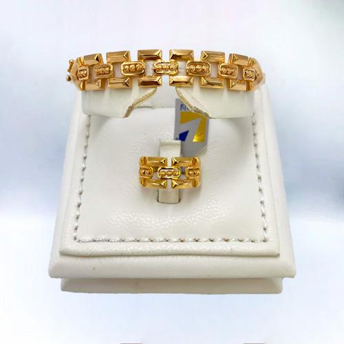 أسواره مع الخاتم ذهب عيار 21 الوزن 14.07 جرام