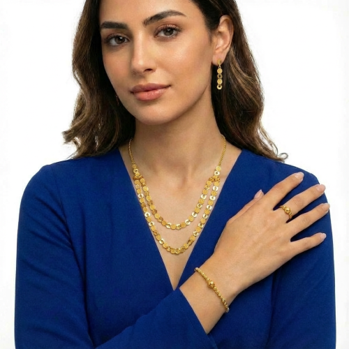 طقم ذهب عيار 21 الوزن 11.2 جرام