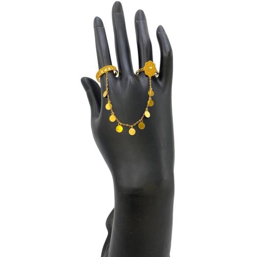 خواتم مع السلسله ذهب عيار 21 الوزن 4.24 جم