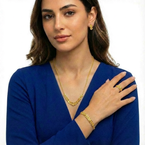 طقم ذهب عيار 21 الوزن 9.5 جرام