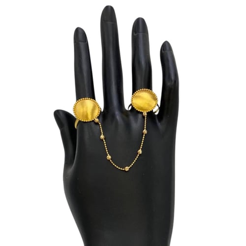 خواتم مع السلسله ذهب عيار 21 الوزن 4.77 جم