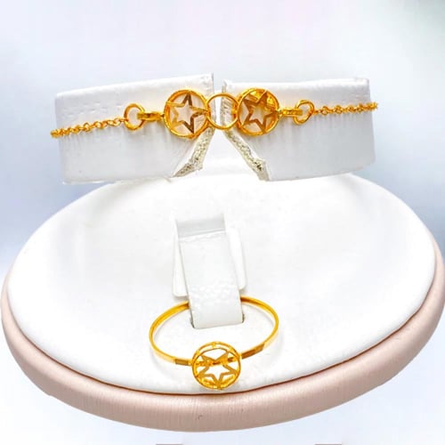 طقم ذهب عيار 21 الوزن 10.5 جرام