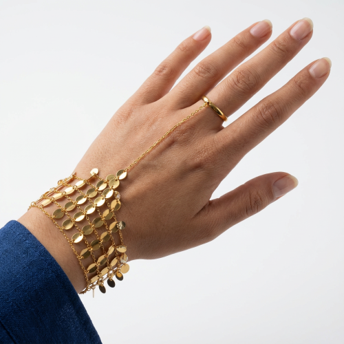 كف ذهب عيار 21 الوزن 4.94 جم