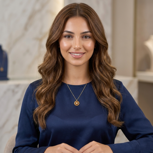 عقد ذهب عيار 18 الوزن 1.51 جم