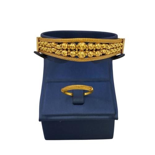 اسواره مع الخاتم ذهب عيار 21 الوزن 13.57 جرام