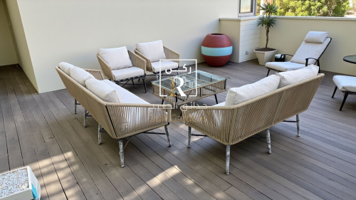 جلسات 7 اشخاص حديد ملبسه حبال