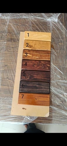 جلسه 7 اشخاص خشب مع طاوله كبير 4 طاولات خدمه