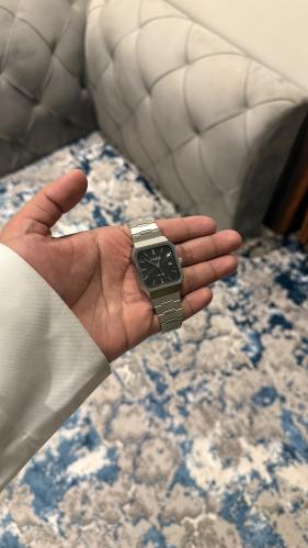 ساعة كاسيو فضي أسود