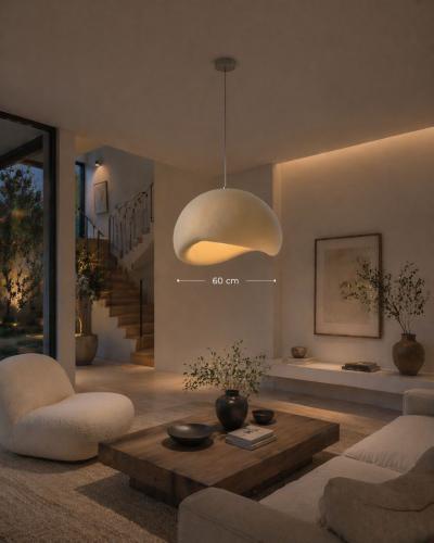 ثريا سقف معلقة مودرن فيبر جلاس بتصميم عضوي (وابي سابي)
