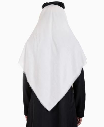 شال صوف كشميري سادة سوبر ترمه ارضية لون بيج فاتح