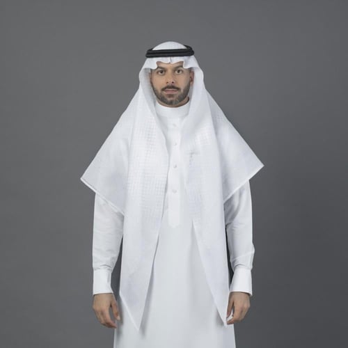 شماغ البسام بلس ابيض