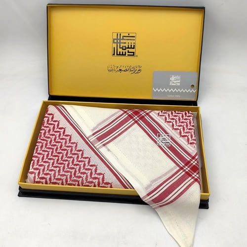 شماغ دسار كلاسيكي احمر بيج 549