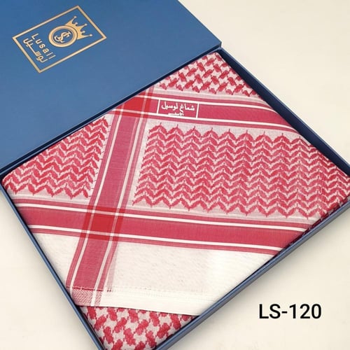 شماغ لوسيل الختم الابيض 120