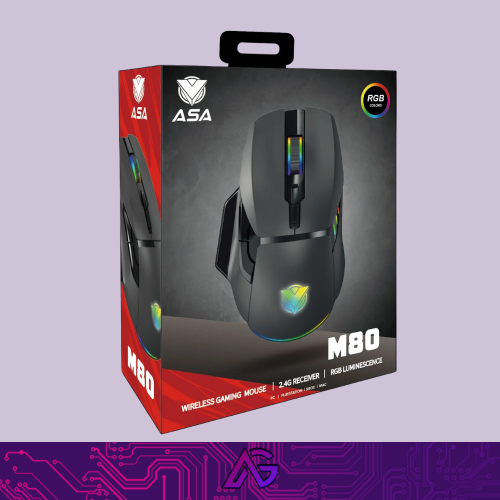 ماوس الألعاب اللاسلكي ASA M80 بإضاءة RGB وأزرار قا...