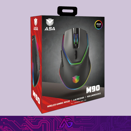 ماوس الألعاب اللاسلكي ASA M90 بإضاءة RGB وأزرار قا...