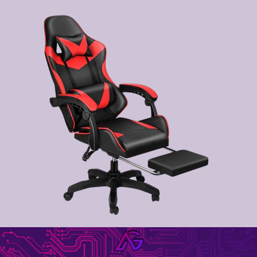 كرسي قيمنق باللونين الأحمر والأسود