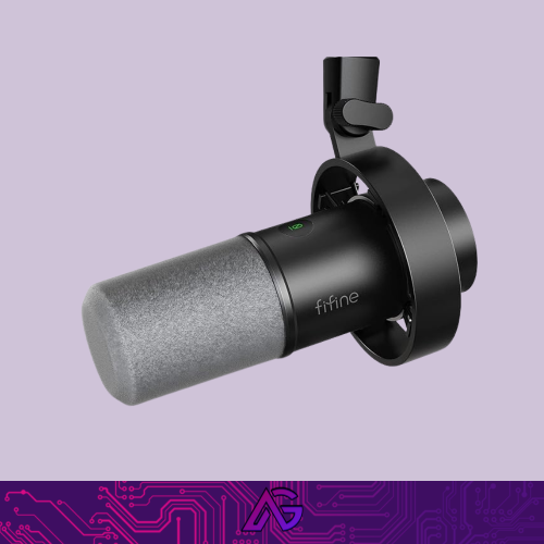 ميكروفون Fifine K688 ديناميكي احترافي بمنفذي USB و...