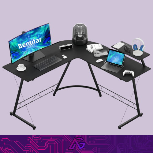 طاولة قيمنق على شكل L