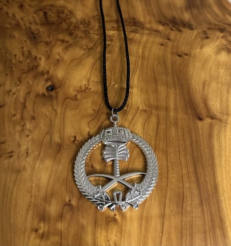 تعليقة فضي سيفين ونخلة