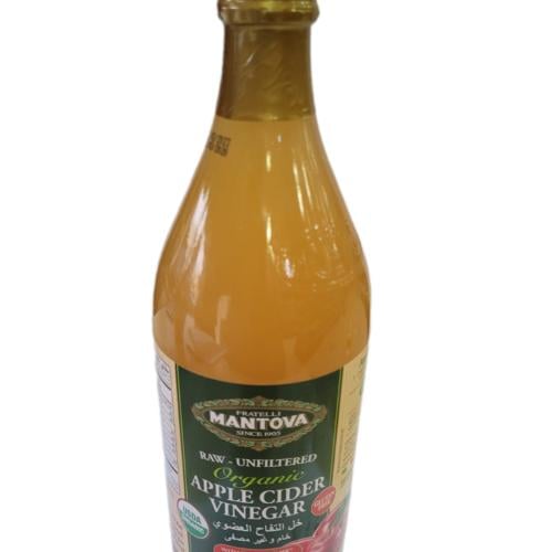 خل التفاح العضوي ( خام وغير مصفى ) ( ا لتر )