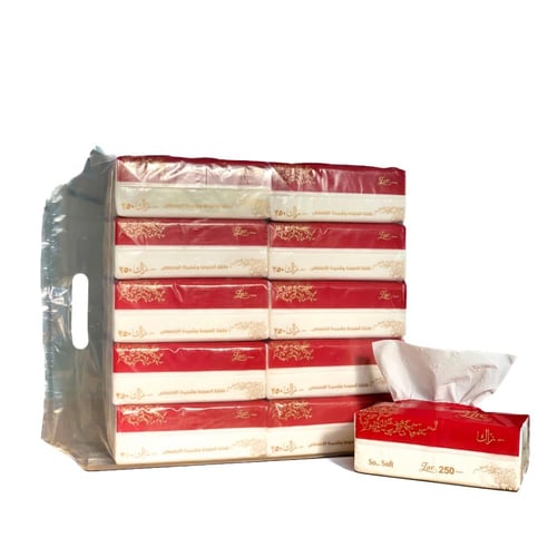 مناديل زاك 250 – كرتون 50 عبوة 3 طبقات فائقة النعو...