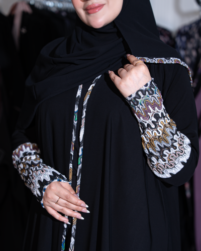 عباية قماش سراميك من الكم قماش صوف خفيف