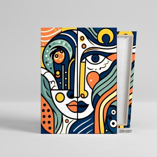 لوحة كانفس جدارية مطبوعة رسم تجريدي 157