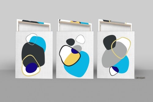 لوحة كانفس جدارية ثلاث قطع D241