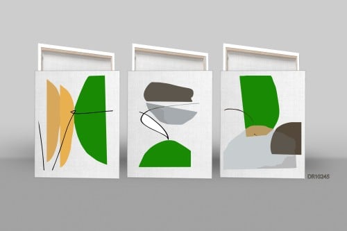 لوحة كانفس جدارية ثلاث قطع D245